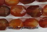 CNG561 15.5 inches 14*20mm faceted nuggets red agate beads