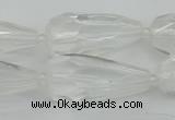 CNG5646 15*35mm - 18*45mm faceted teardrop white crystal beads