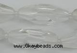 CNG5647 15.5 inches 15*35mm - 18*40mm faceted rice white crystal beads