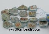 CNG5674 15.5 inches 30*40mm - 35*45mm freeform aquamarine beads