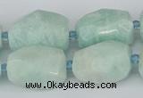 CNG5693 15.5 inches 12*16mm - 15*25mm faceted nuggets amazonite beads