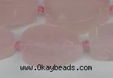 CNG5705 15.5 inches 22*30mm - 28*35mm freeform rose quartz beads