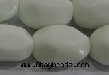 CNG571 15.5 inches 18*25mm nuggets white porcelain beads