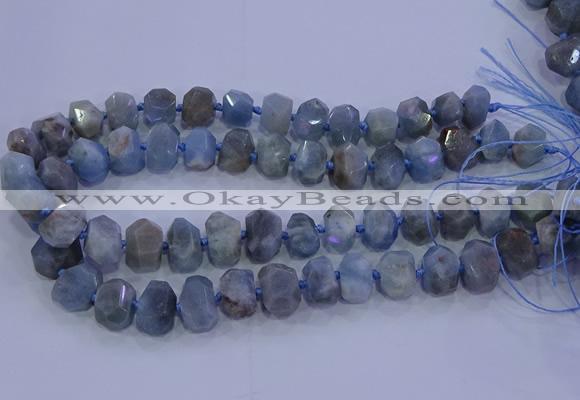 CNG5718 15.5 inches 10*14mm - 13*18mm faceted nuggets aquamarine beads