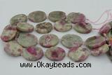 CNG5744 15.5 inches 25*35mm - 30*40mm freeform pink tourmaline beads