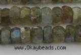 CNG5752 15.5 inches 6*9mm faceted nuggets labradorite beads