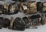 CNG577 5*10mm – 11*15mm nuggets black tourmaline gemstone beads