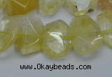 CNG5772 15.5 inches 12*16mm - 15*20mm faceted freeform citrine beads