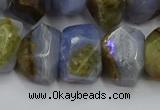 CNG5800 12*16mm - 13*18mm faceted nuggets blue lace agate beads