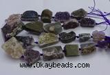 CNG5805 18*25mm - 28*40mm freeform druzy amethyst beads