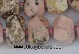 CNG5835 15.5 inches 12*16mm - 15*20mm faceted nuggets rhodochrosite beads