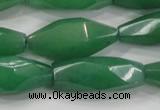 CNG584 15.5 inches 14*33mm faceted nuggets green aventurine beads