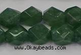 CNG5843 15.5 inches 14*15mm faceted nuggets green strawberry quartz beads