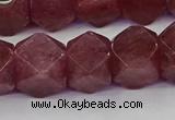 CNG5848 15.5 inches 14*15mm faceted nuggets strawberry quartz beads