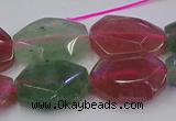 CNG5857 15*20mm - 20*25mm faceted freeform mixed strawberry quartz beads