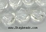 CNG5860 15.5 inches 8*12mm - 12*16mm faceted freeform white crystal beads