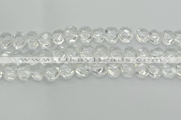 CNG5860 15.5 inches 8*12mm - 12*16mm faceted freeform white crystal beads