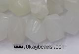 CNG5931 10*14mm - 13*18mm faceted nuggets white moonstone beads