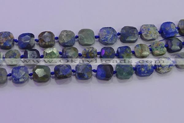 CNG5965 15.5 inches 12*14mm - 14*16mm faceted freeform chrysocolla beads