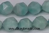 CNG6035 15.5 inches 12mm faceted nuggets amazonite beads