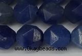 CNG6036 15.5 inches 12mm faceted nuggets blue aventurine beads