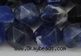 CNG6037 15.5 inches 12mm faceted nuggets sodalite gemstone beads