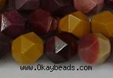 CNG6042 15.5 inches 12mm faceted nuggets mookaite gemstone beads