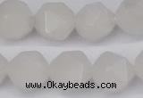 CNG6043 15.5 inches 12mm faceted nuggets white jade beads