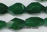 CNG605 14*22mm – 13*28mm faceted nuggets green aventurine beads