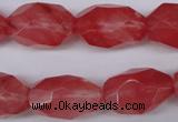 CNG608 12*20mm – 14*24mm faceted nuggets cherry quartz beads