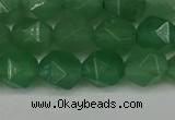 CNG6101 15.5 inches 8mm faceted nuggets green aventurine beads