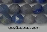 CNG6102 15.5 inches 8mm faceted nuggets blue aventurine beads