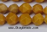 CNG6115 15.5 inches 8mm faceted nuggets yellow jade beads