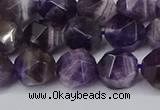 CNG6165 15.5 inches 10mm faceted nuggets dogtooth amethyst beads