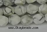 CNG6173 15.5 inches 10mm faceted nuggets white howlite beads