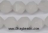 CNG6186 15.5 inches 10mm faceted nuggets white jade beads