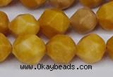 CNG6191 15.5 inches 10mm faceted nuggets yellow jade beads