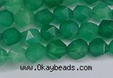 CNG6226 15.5 inches 6mm faceted nuggets green agate beads