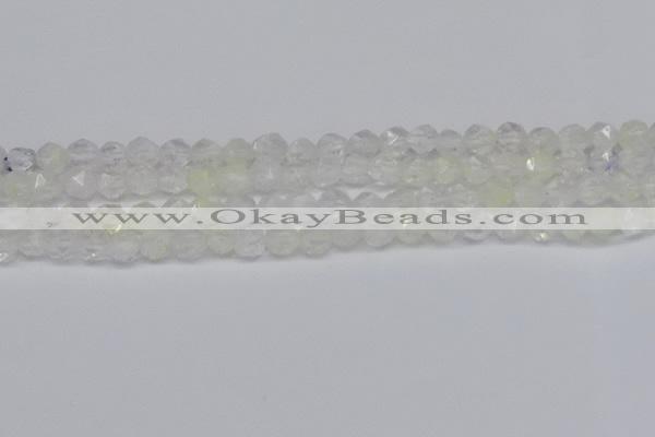 CNG6258 15.5 inches 6mm faceted nuggets green cherry quartz beads