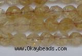 CNG6259 15.5 inches 6mm faceted nuggets coffee cherry quartz beads