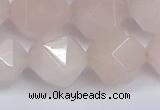 CNG6280 15.5 inches 14mm faceted nuggets rose quartz beads