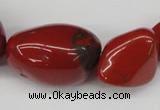 CNG63 15.5 inches 10*15mm - 25*40mm nuggets red jasper beads