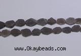 CNG6359 15.5 inches 14*18mm - 16*22mm freeform matte smoky quartz beads