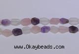 CNG6364 15.5 inches 14*18mm - 16*22mm freeform matte mixed quartz beads