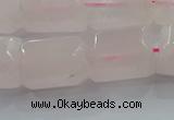 CNG6403 15.5 inches 15*20mm faceted nuggets rose quartz beads