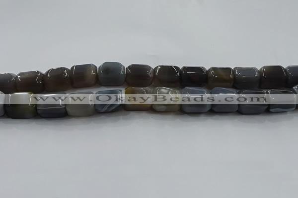 CNG6410 15.5 inches 15*20mm faceted nuggets grey agate beads