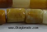 CNG6416 15.5 inches 15*20mm faceted nuggets yellow jade beads