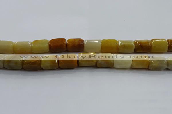 CNG6416 15.5 inches 15*20mm faceted nuggets yellow jade beads