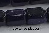 CNG6422 15.5 inches 15*20mm faceted nuggets blue goldstone beads