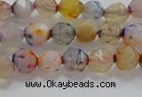 CNG6500 15.5 inches 6mm faceted nuggets agate beads wholesale